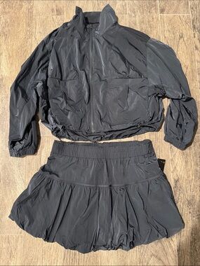 EVRI Blue  Utility Jacket and Skirt Set